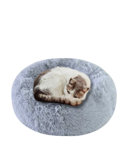 Coussin moelleux gris pour chat - Taille L - Minoucha