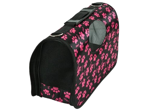 Sac de transport pour chat - Patoune rose - dépliable - Minoucha